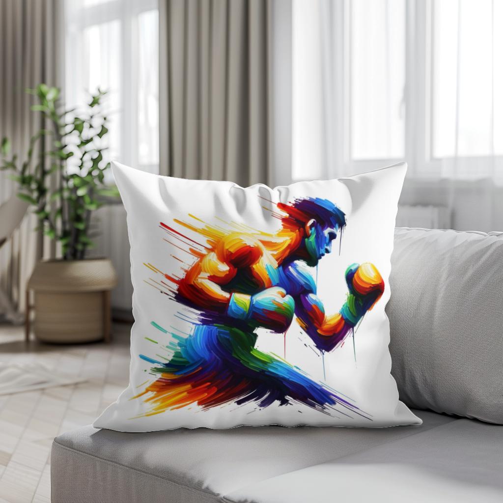 Pugilist's Colorful Impact Cotton Cushion