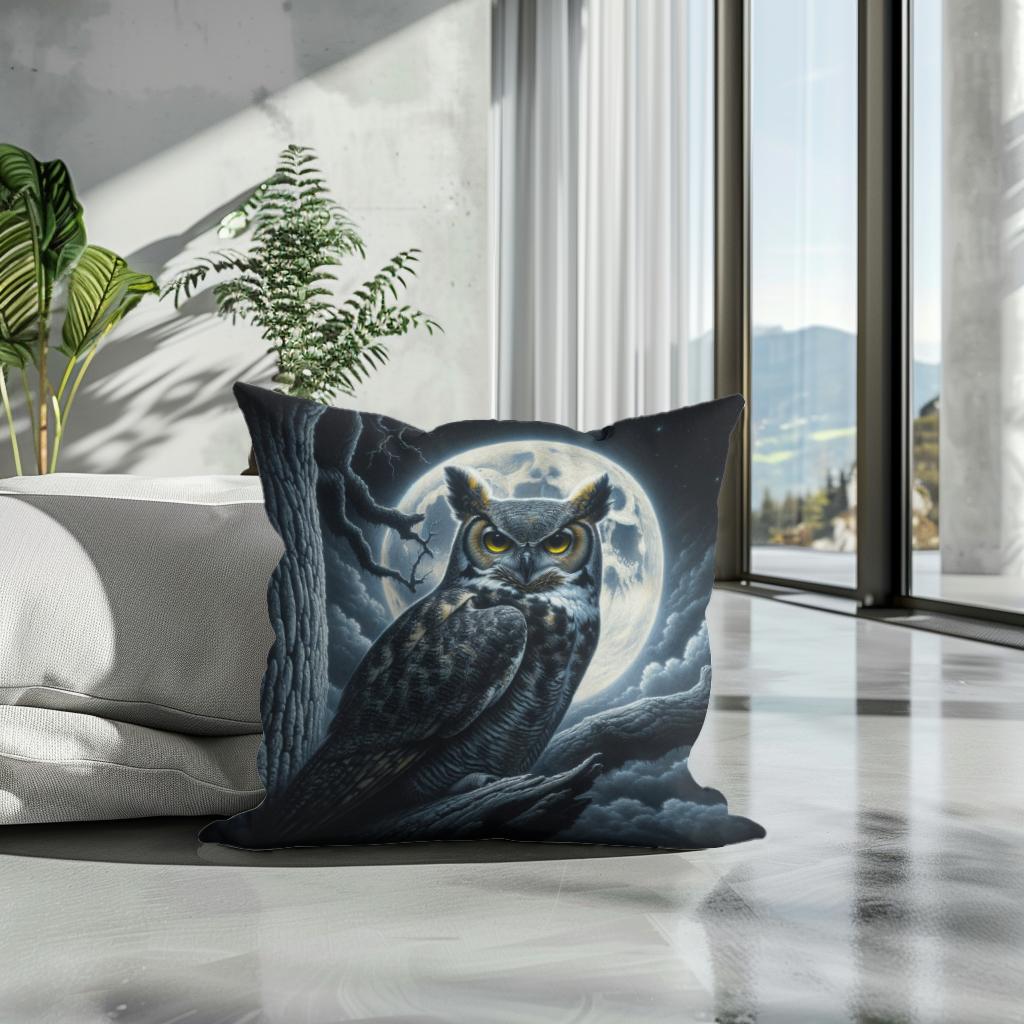 Midnight Gaze Cotton Cushion