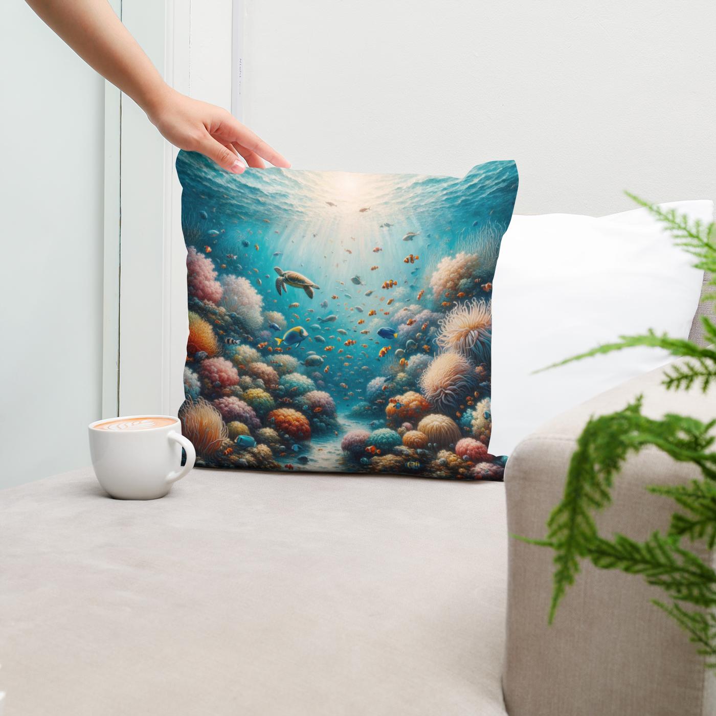 Ocean Depths Art Cotton Cushion