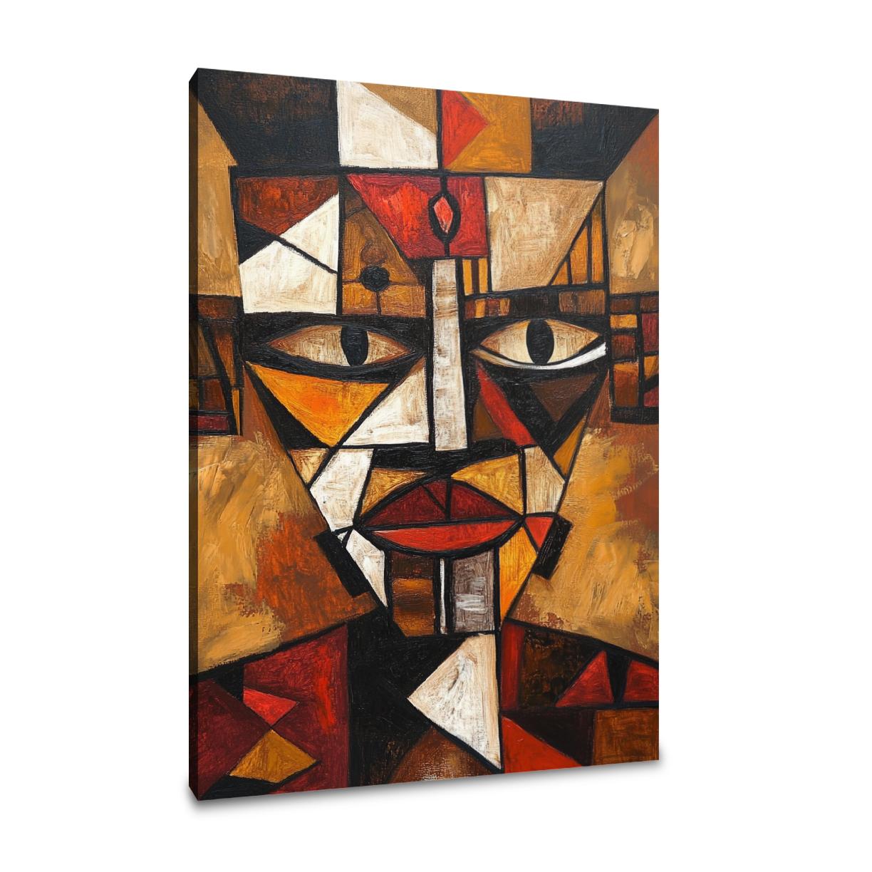 Geometric Tribal Mask Canvas