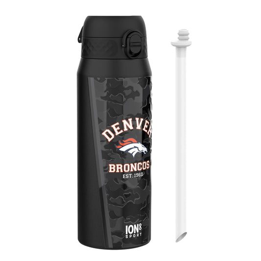 NFL x ION8 Insulated Steel Water Bottle, NFL Broncos, 750ml (24oz)