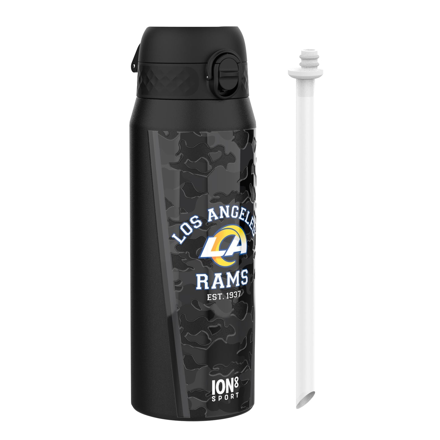 NFL x ION8 Insulated Steel Water Bottle, NFL Rams, 750ml (24oz)
