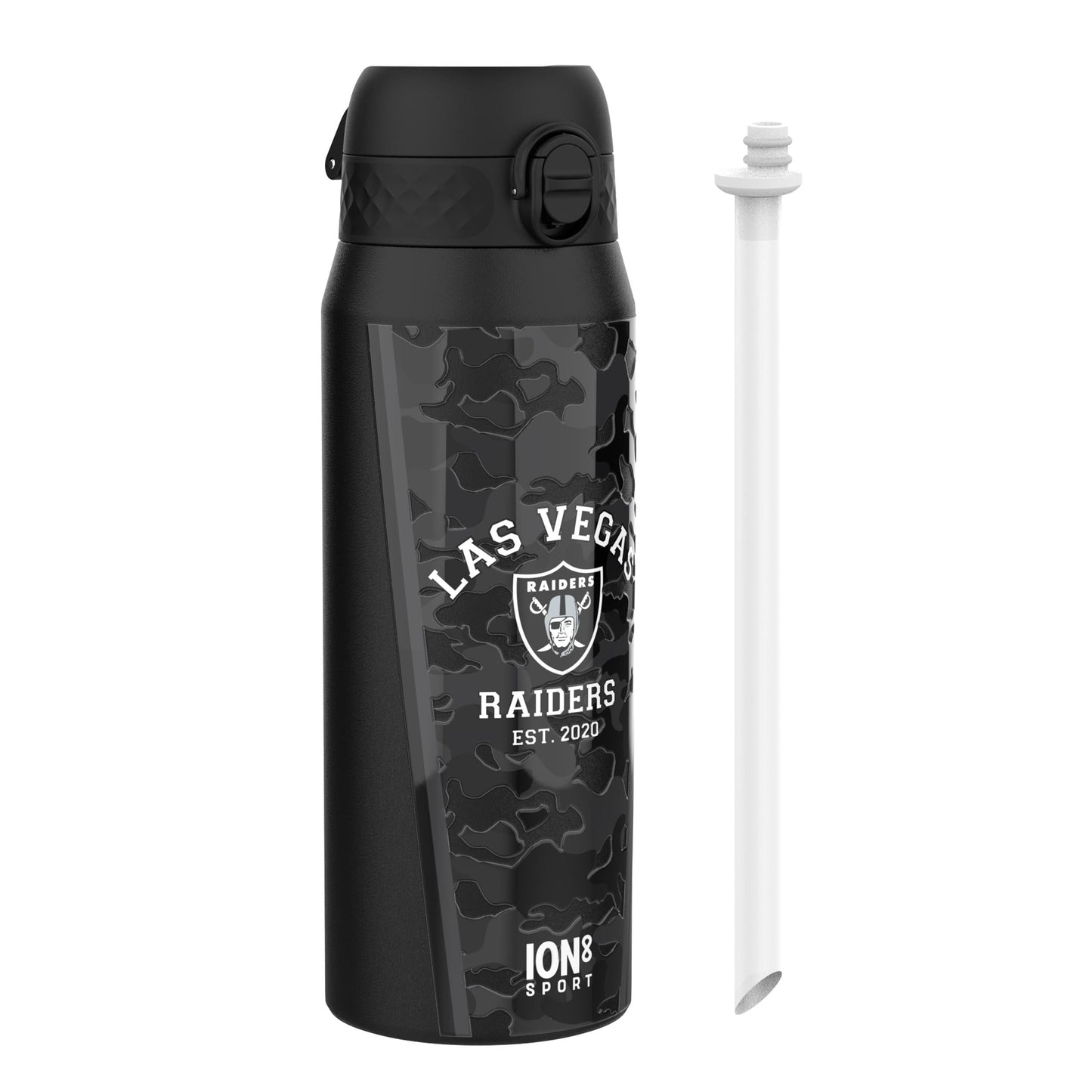 NFL x ION8 Insulated Steel Water Bottle, NFL Raiders, 750ml (24oz)