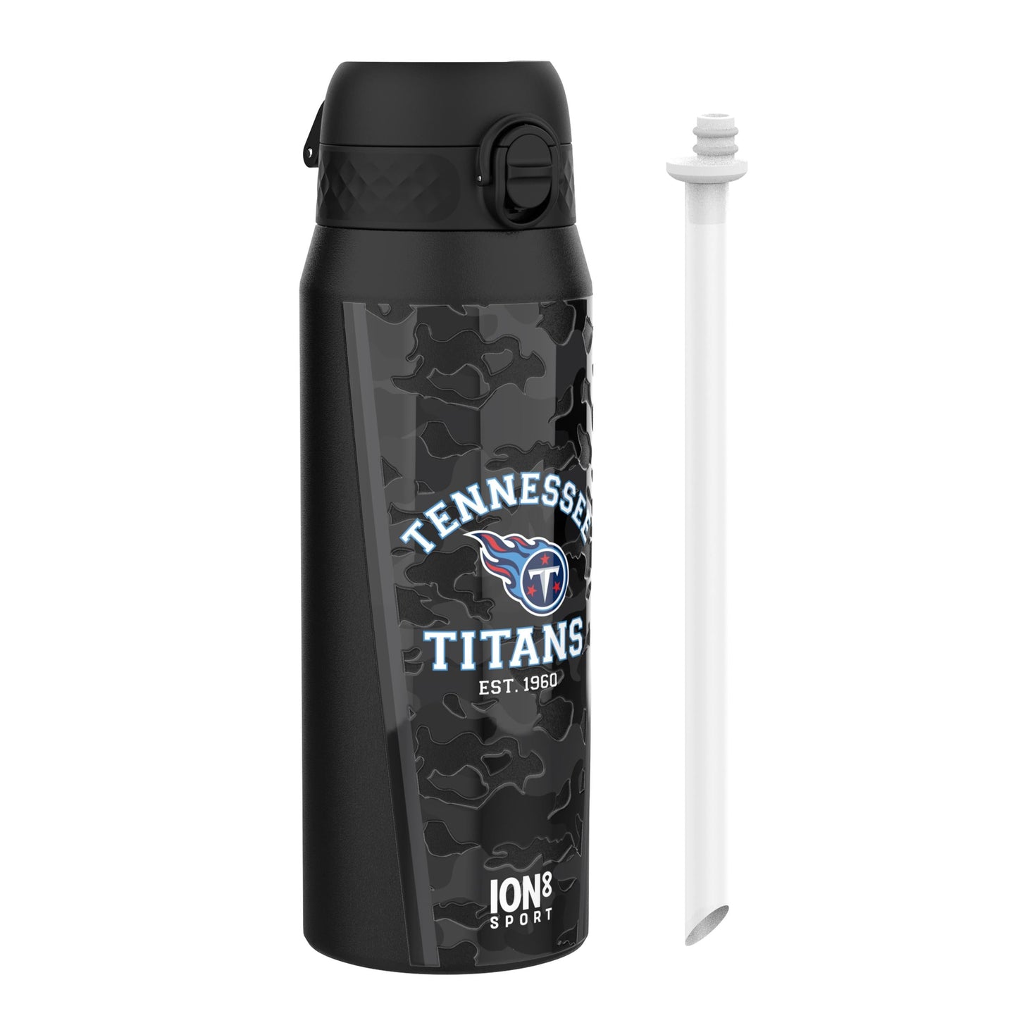 NFL x ION8 Insulated Steel Water Bottle, NFL Titans, 750ml (24oz)