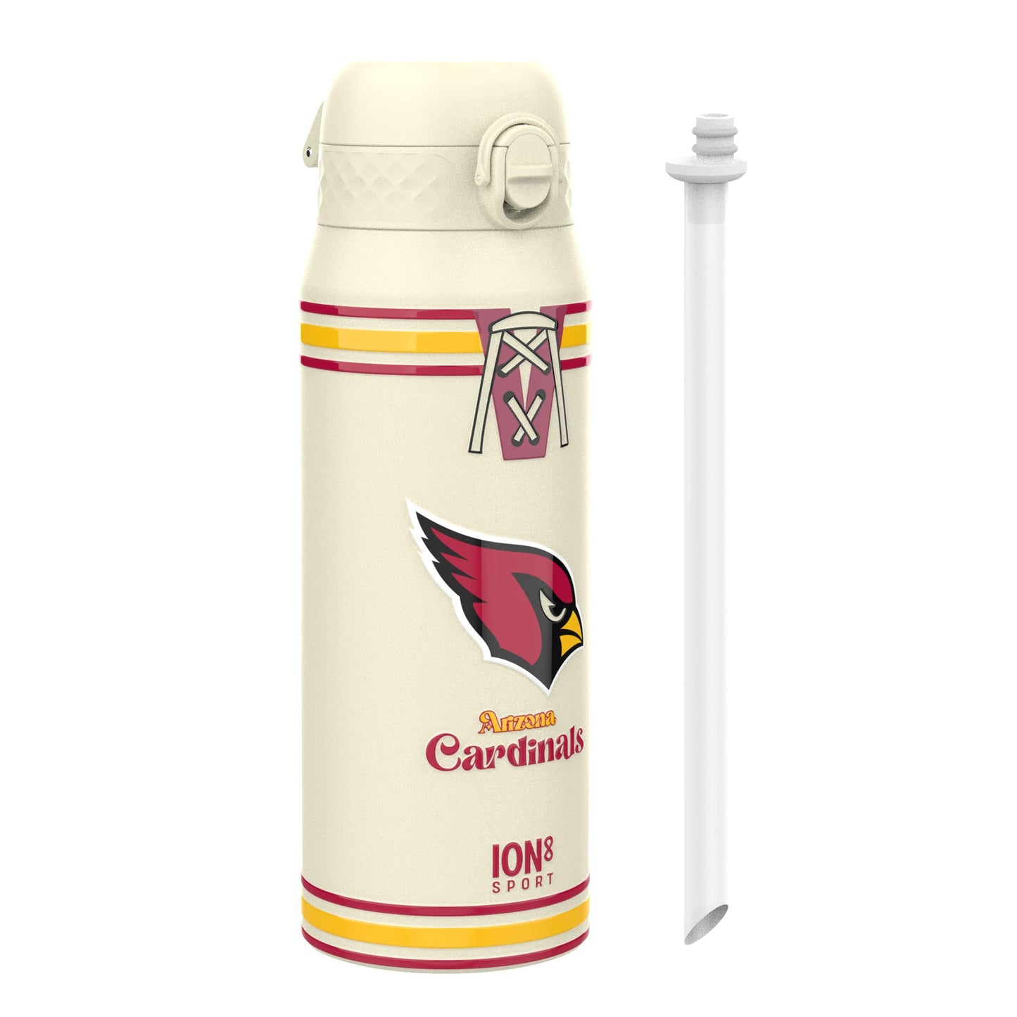 NFL x ION8 Insulated Steel Water Bottle, NFL Cardinals, 750ml (24oz)