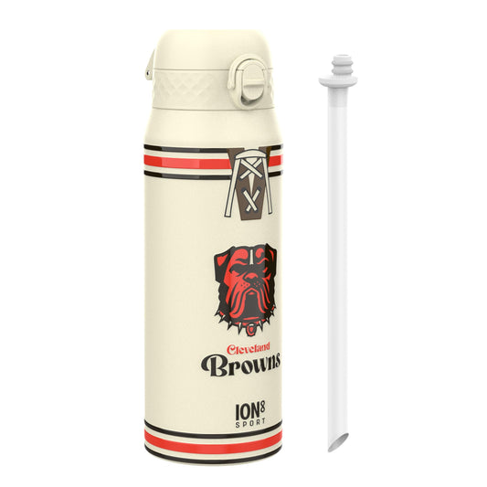 NFL x ION8 Insulated Steel Water Bottle, NFL Browns, 750ml (24oz)