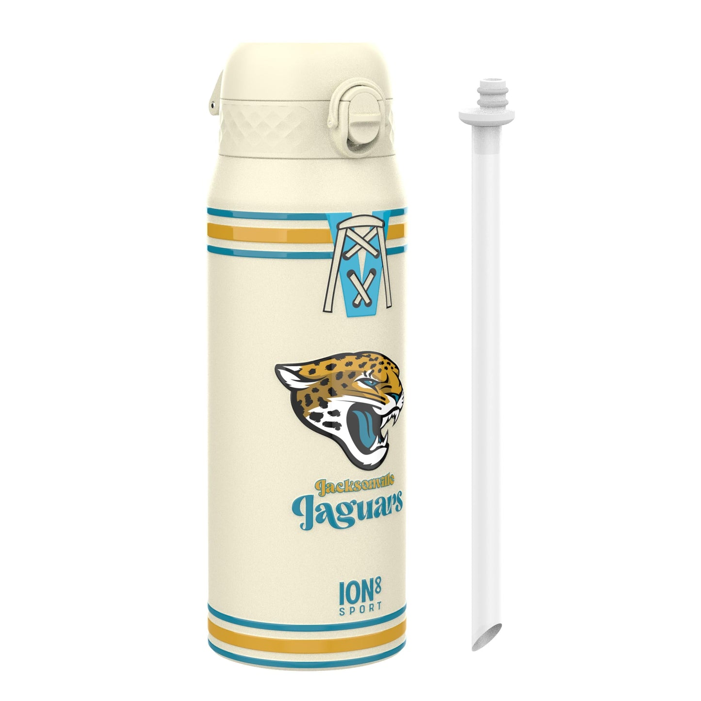 NFL x ION8 Insulated Steel Water Bottle, NFL Jaguars, 750ml (24oz)