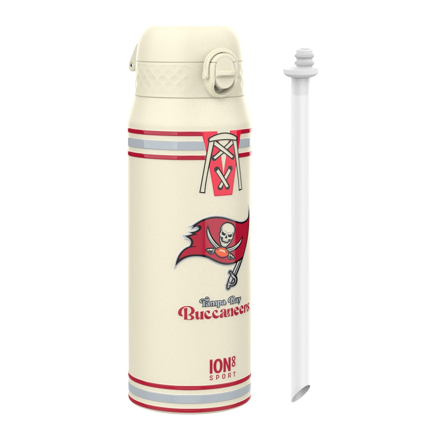NFL x ION8 Insulated Steel Water Bottle, NFL Buccaneers, 750ml (24oz)