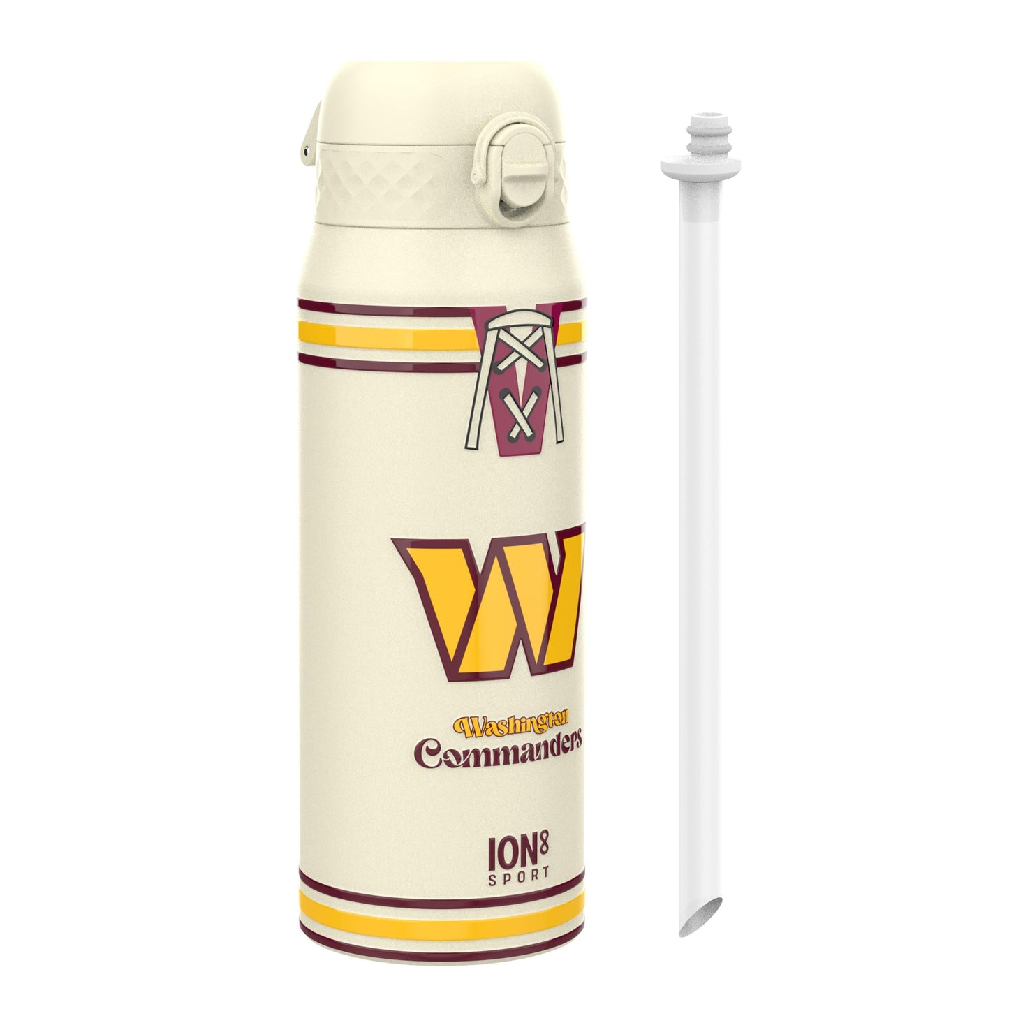 NFL x ION8 Insulated Steel Water Bottle, NFL Commanders, 750ml (24oz)