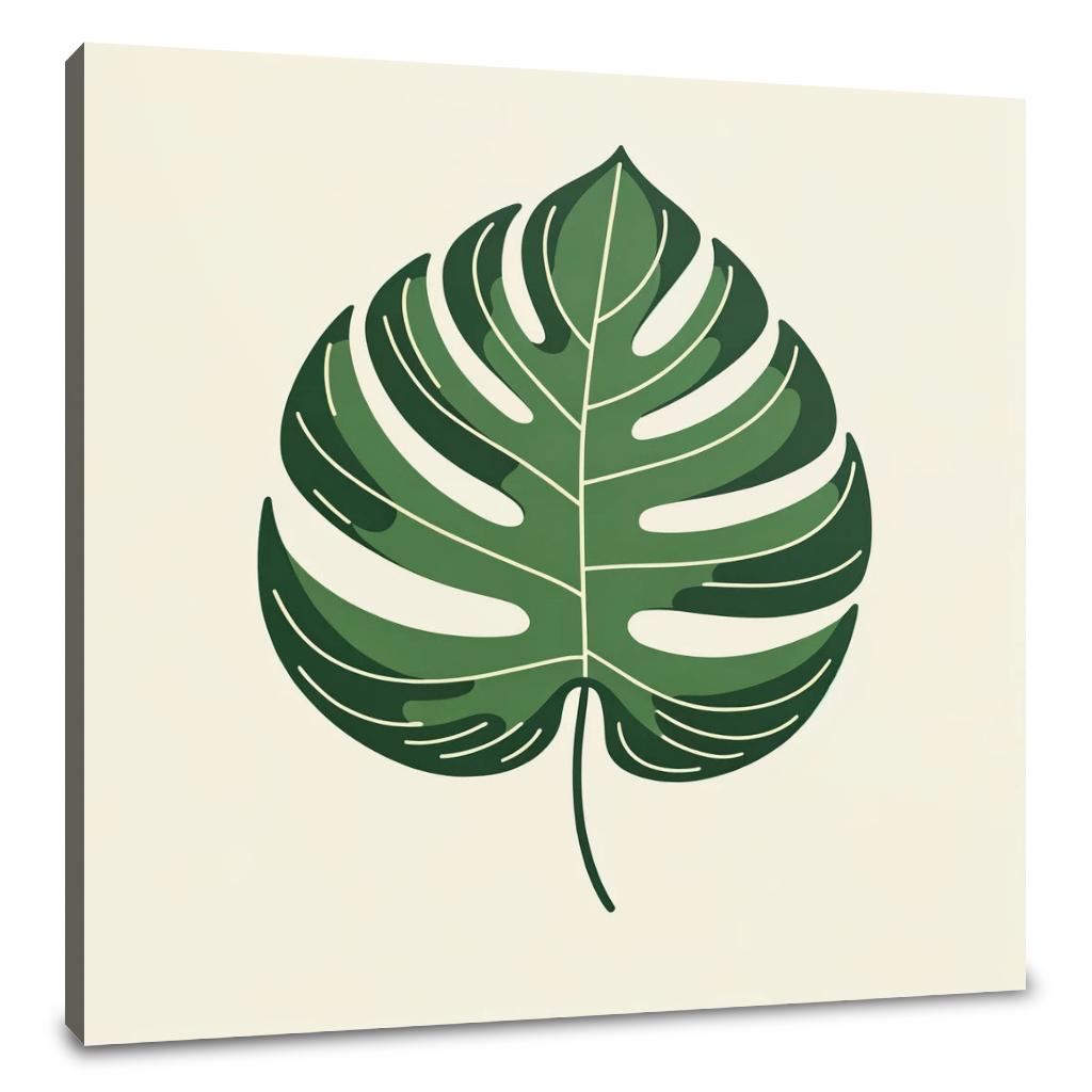 Monstera Leaf Elegance Canvas