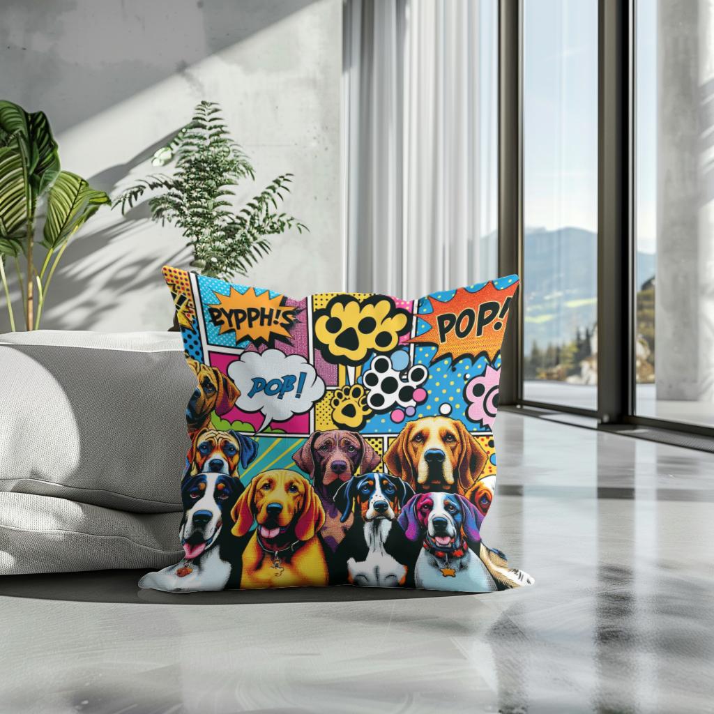 Pop Paws Parade Cotton Cushion