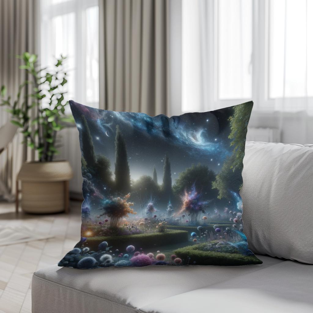 Cosmic Garden Cotton Cushion
