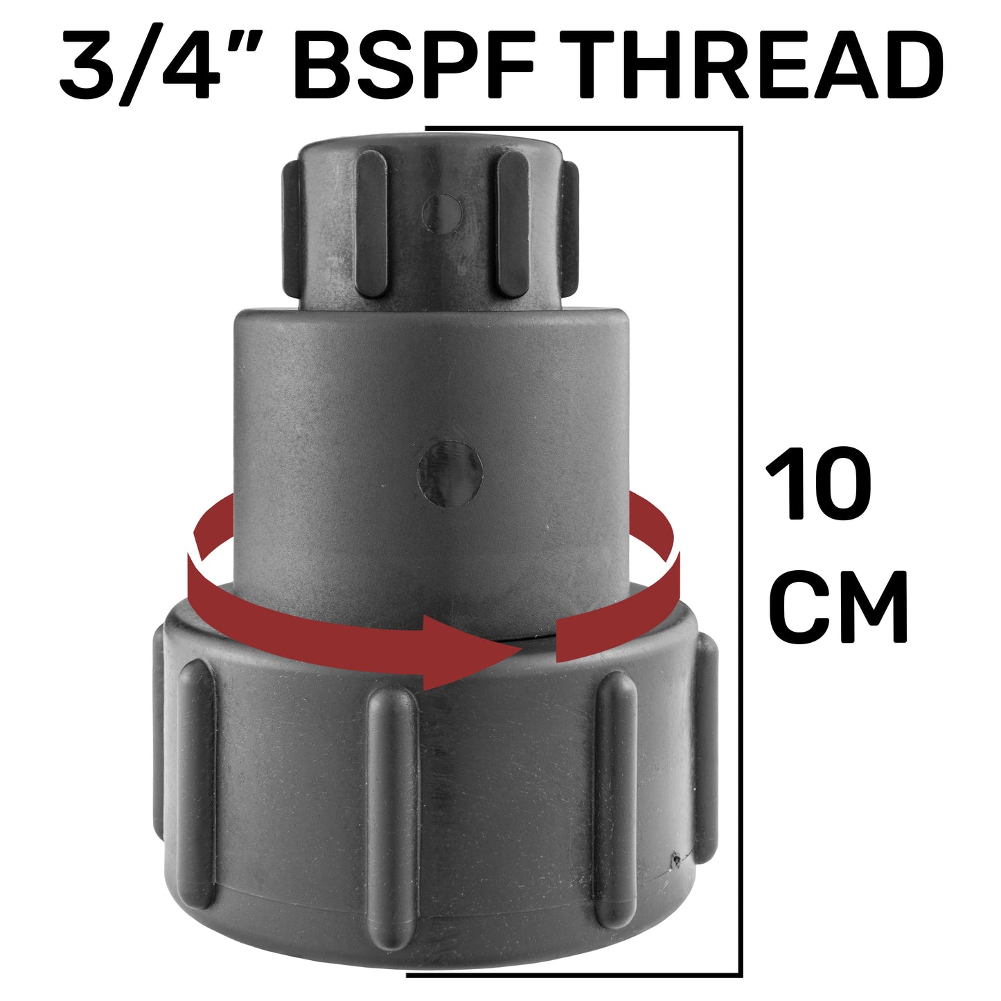 IBC 2” S60X6 – 1" BSPF Extender Adaptor with MDPE Tee 32mm