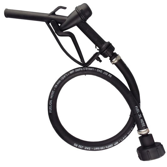 Fuel Gun with 3/4" Rubber Hose & Tank Adaptor Set