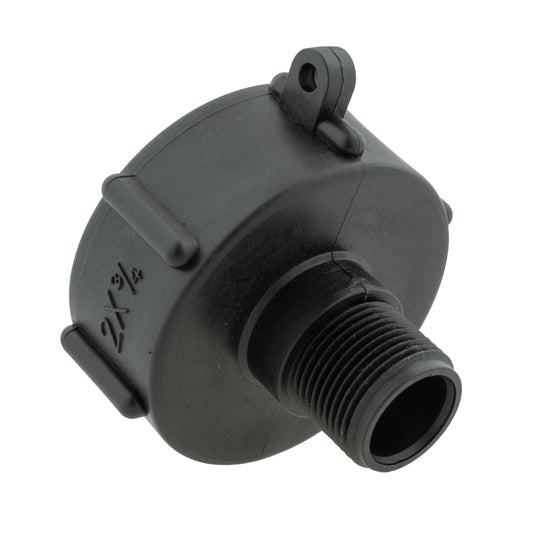 IBC 2” S60X6 Cap with BSP Female Lever Valve and Brass Compression Straight ¾” BSP – 22mm