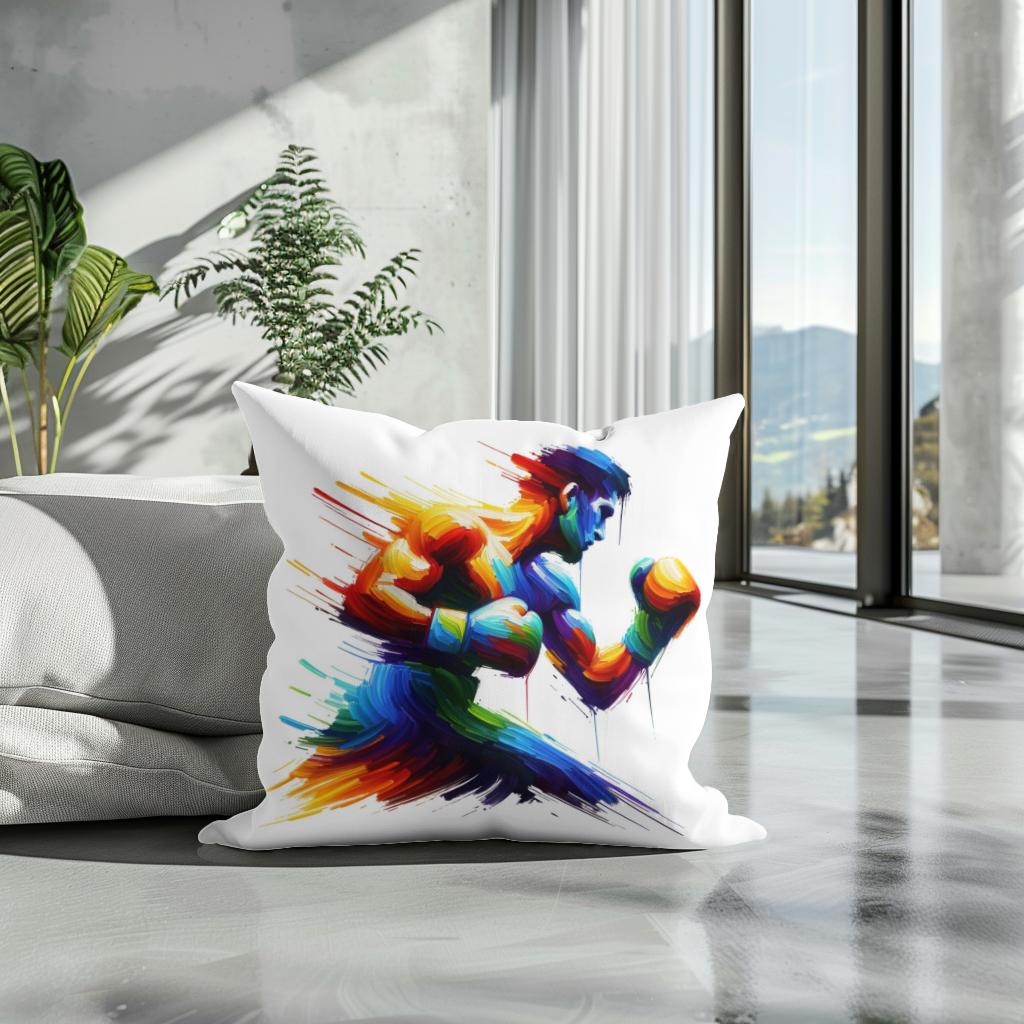 Pugilist's Colorful Impact Cotton Cushion