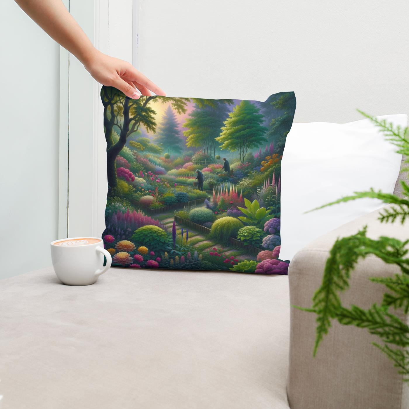 Dawn Garden Cotton Cushion