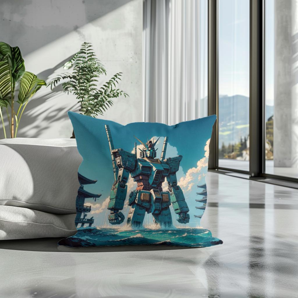 Ocean Mecha Guardian Cotton Cushion