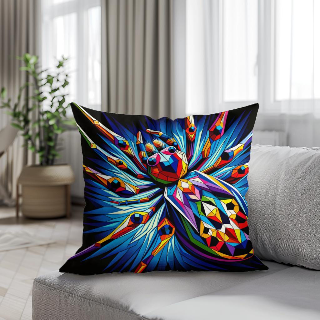 Cubist Courtship Cotton Cushion