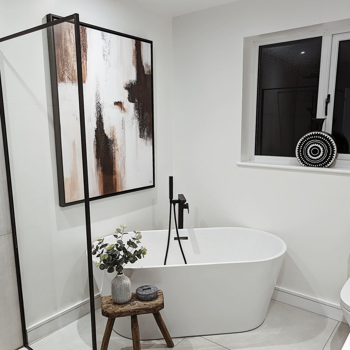 Casa I Portrait Framed Printed Canvas