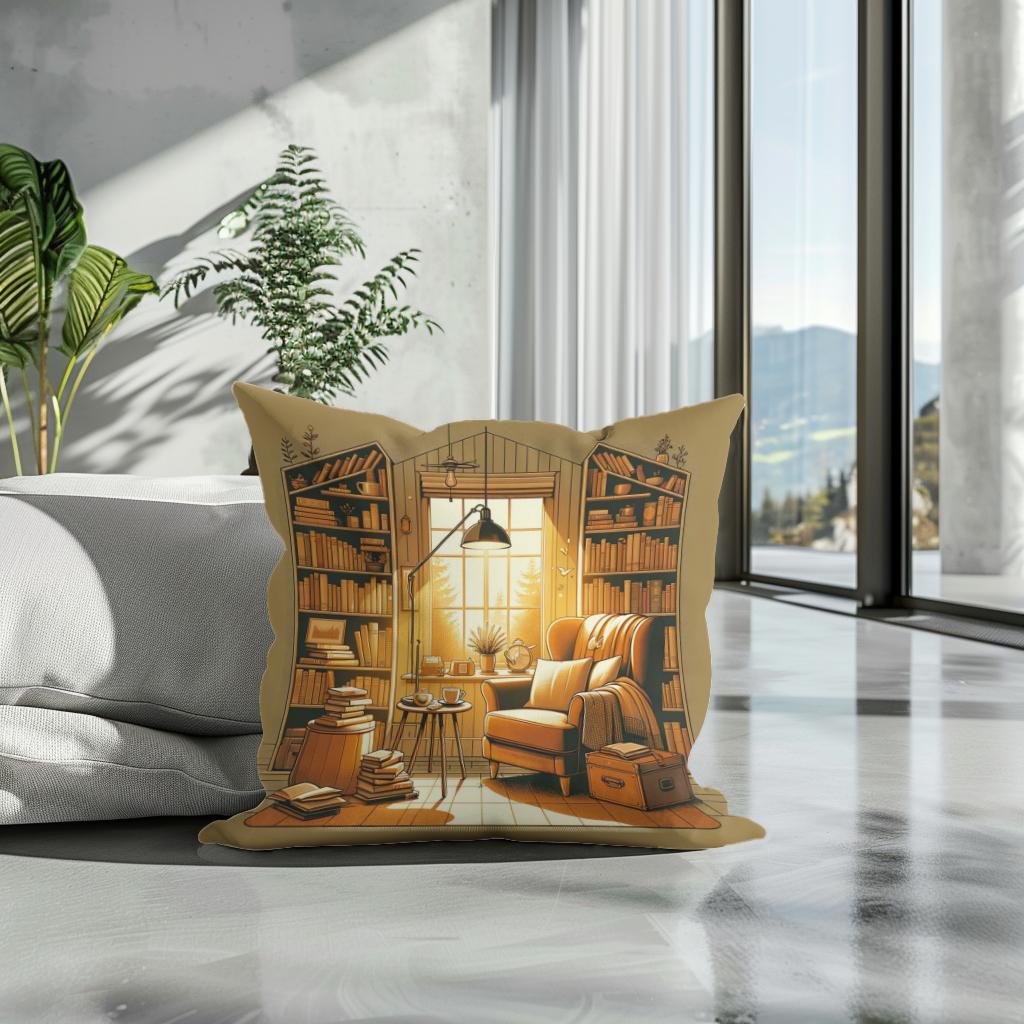 Tranquil Reader's Cotton Cushion