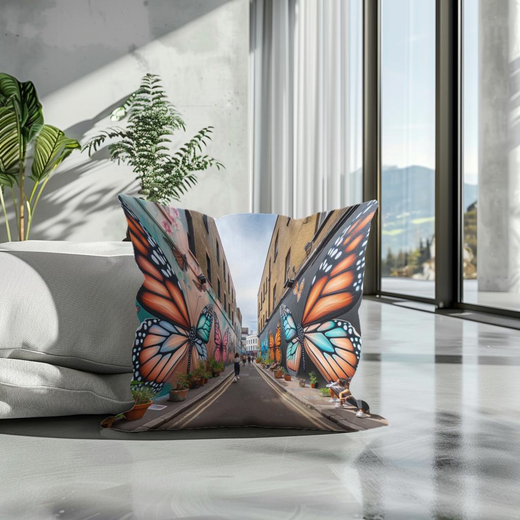 Butterfly Lane Cotton Cushion