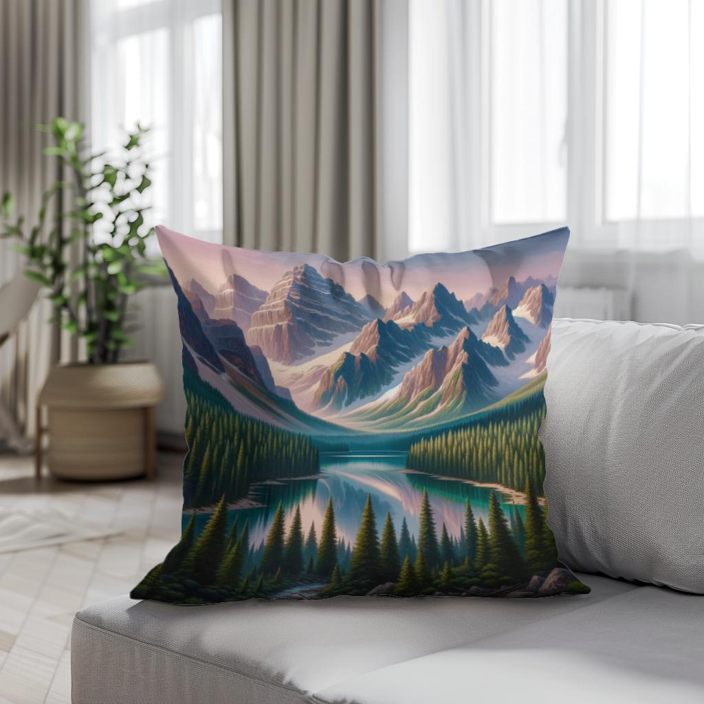 Dawn Mountain Majesty Cotton Cushion