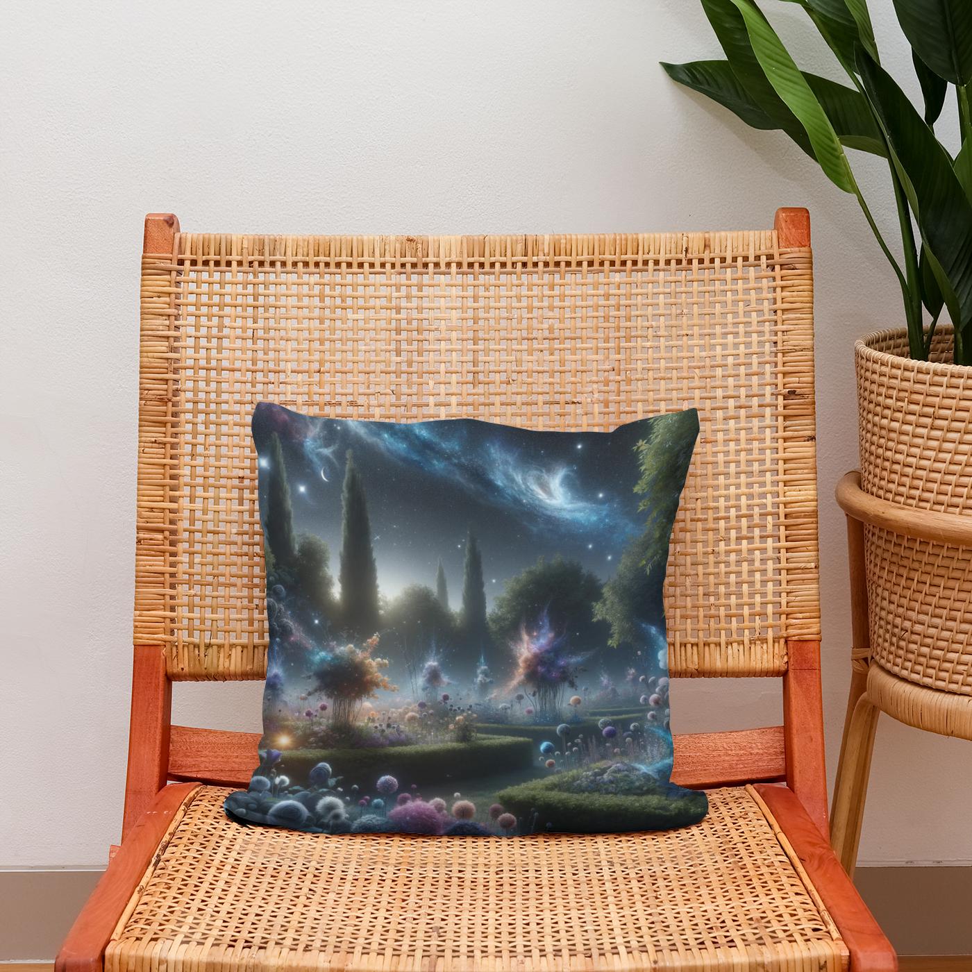 Cosmic Garden Cotton Cushion