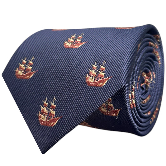 Nautical Sailing Ship Tie