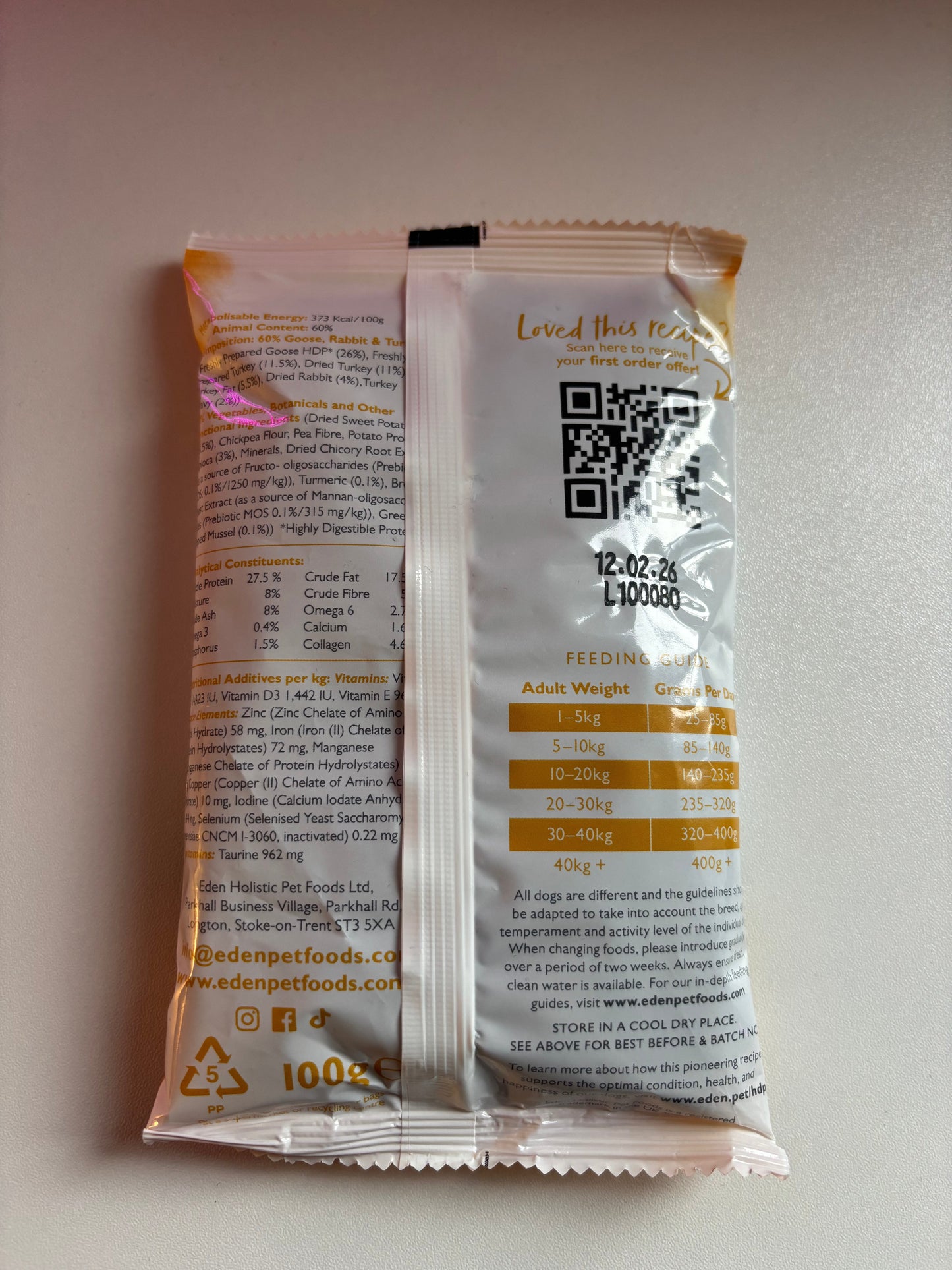 EDEN Gourmet Range Goose & Turkey Dog Food - 200g