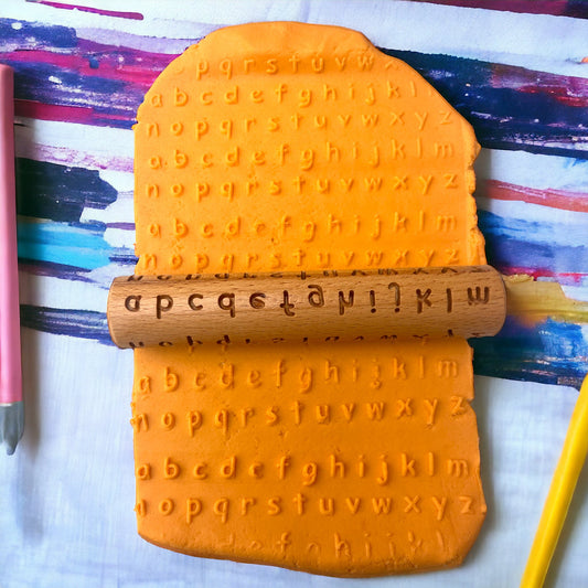 Lower Case a - z alphabet Rolling Pin
