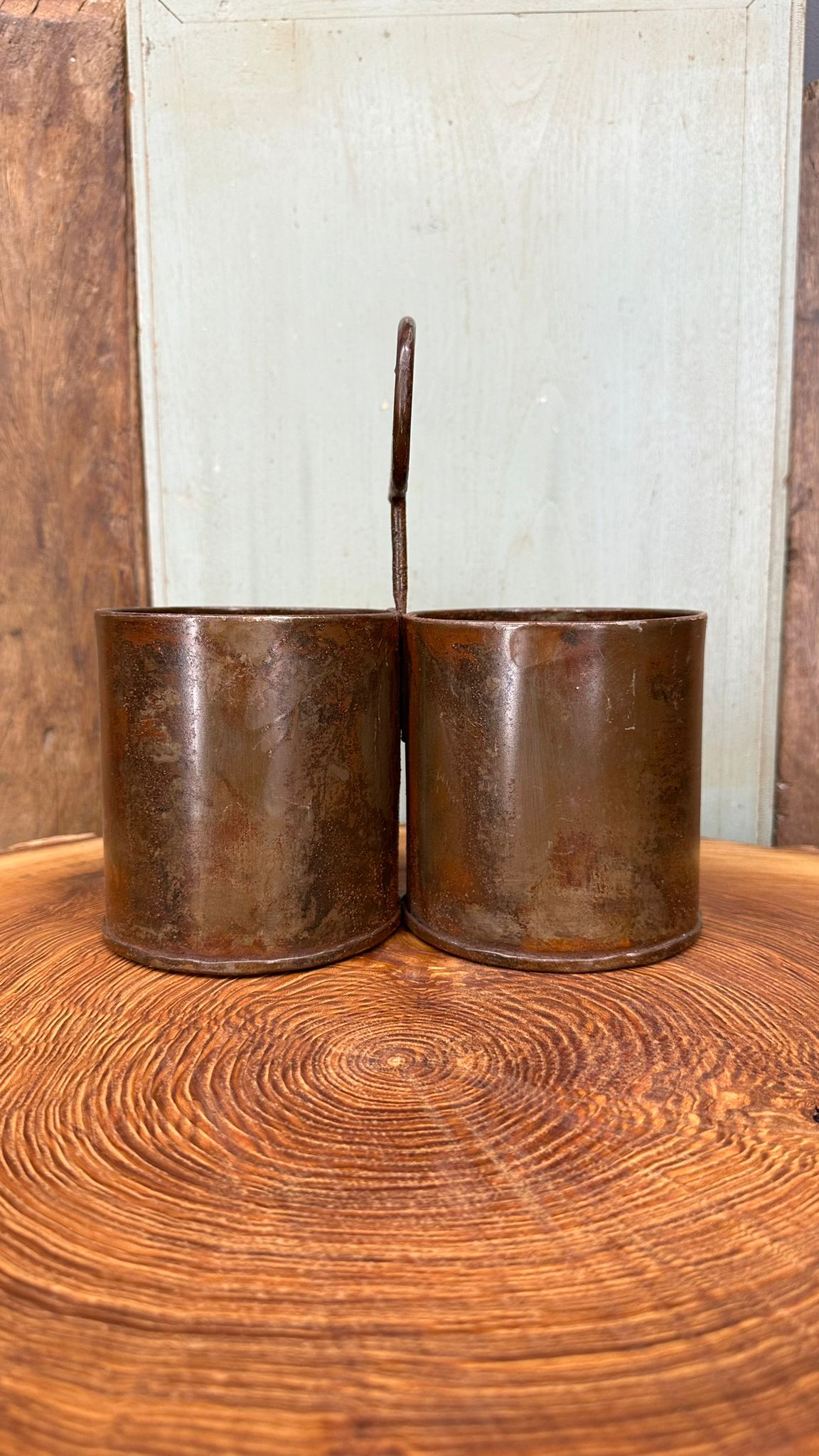 Herb Plant Double Pot Planter / Stationary Pot / Desk Tidy / Cutlery Holder