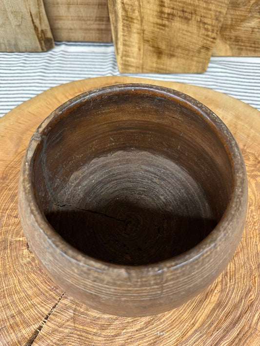 Wooden Vintage Herb Plant Pot Planter / Stationary Desk Tidy / Cutlery Holder C