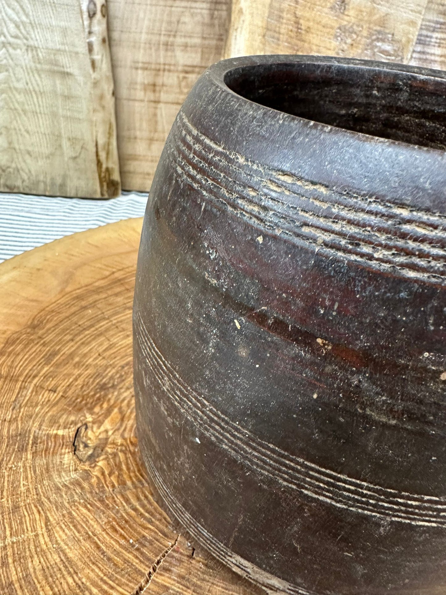 Wooden Vintage Herb Plant Pot Planter / Stationary Desk Tidy / Cutlery Holder D