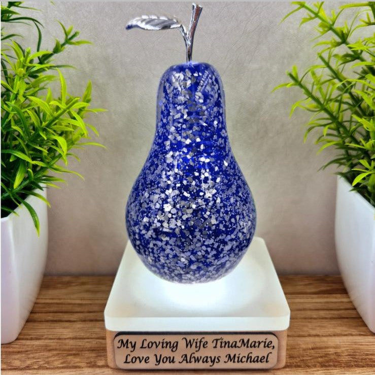 Memorial Ashes In Glass Apple (gold speckle)