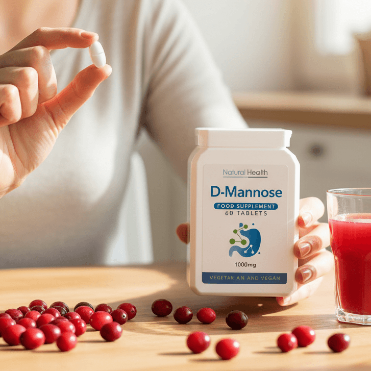 D-Mannose 1000mg Twin Pack | 120 Chewable Tablets | 4 Month Supply | Vegan | UK Made