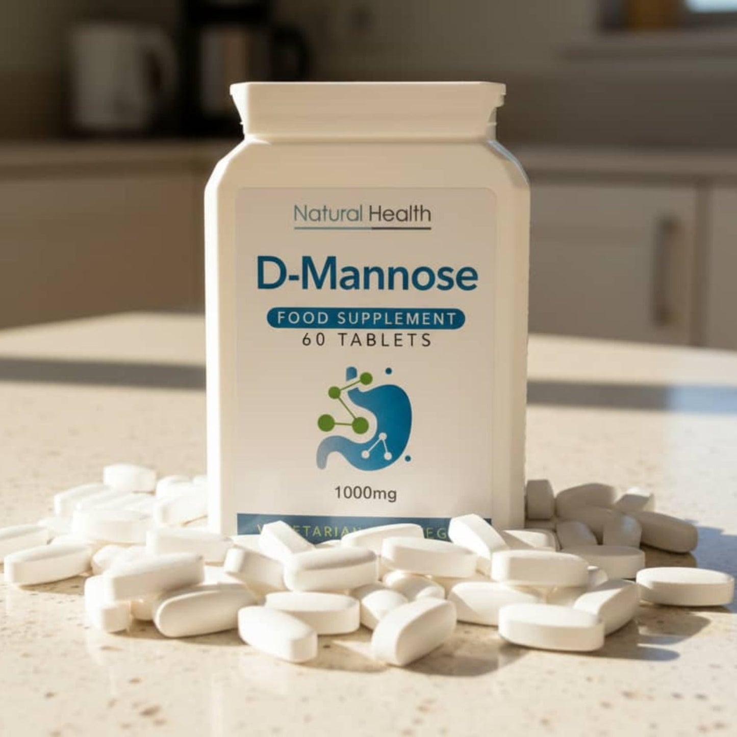 D-Mannose 1000mg Triple Pack | 180 Chewable Tablets | 6 Month Supply | Vegan | UK Made