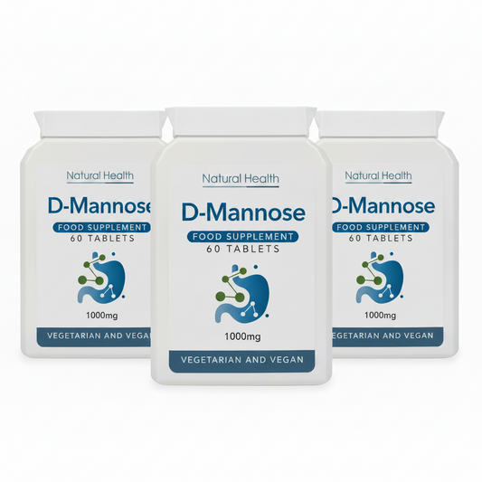 D-Mannose 1000mg Triple Pack | 180 Chewable Tablets | 6 Month Supply | Vegan | UK Made