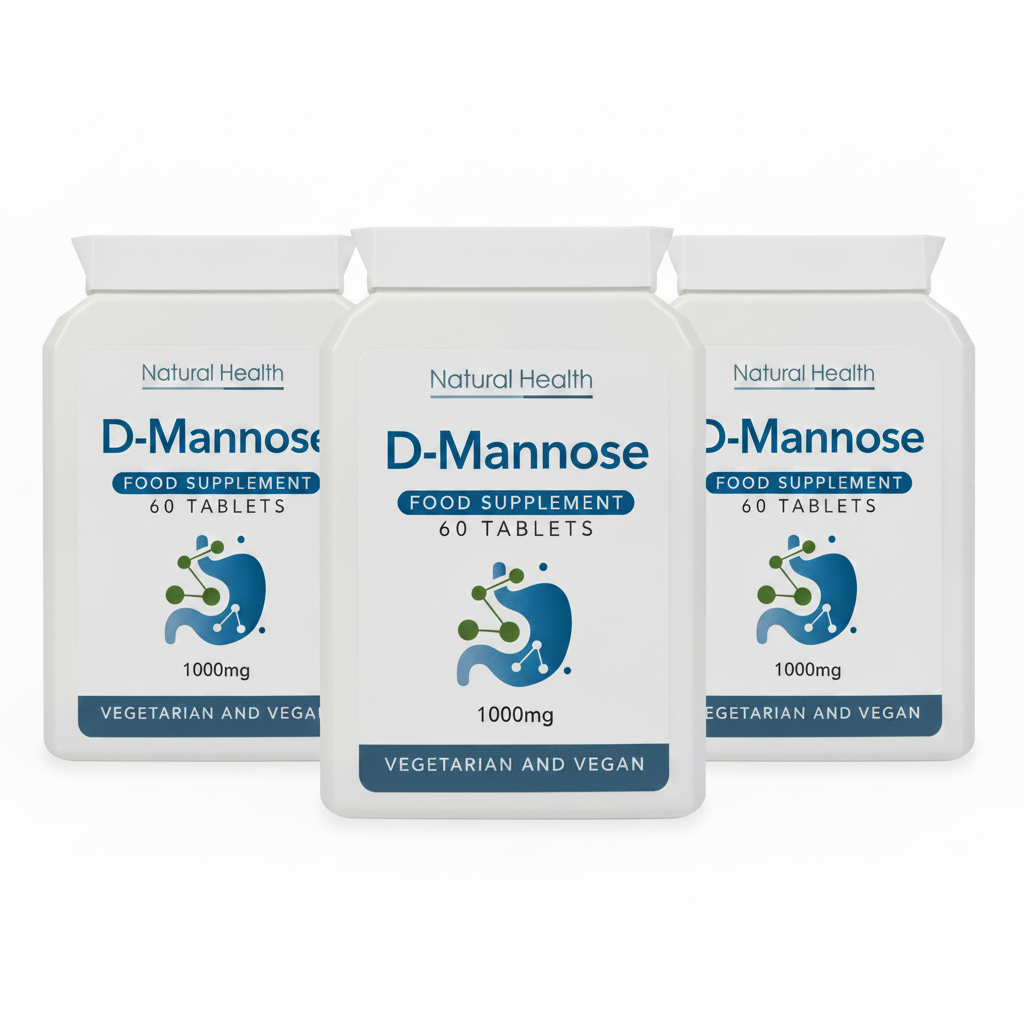 D-Mannose 1000mg Tablets | 60 Tablets | Pure D Mannose Supplement | Chewable | Vegan | 2 Month Supply | Made in the UK