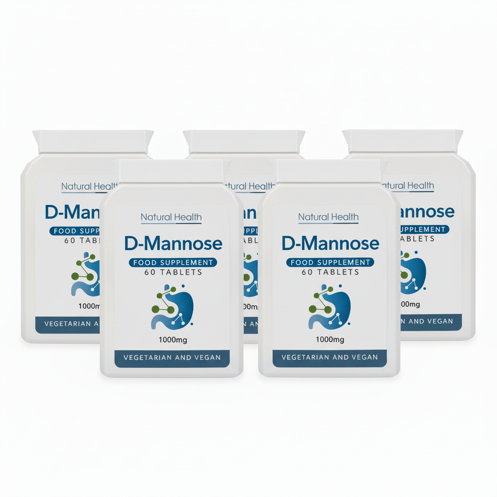 D-Mannose 1000mg Tablets | 60 Tablets | Pure D Mannose Supplement | Chewable | Vegan | 2 Month Supply | Made in the UK