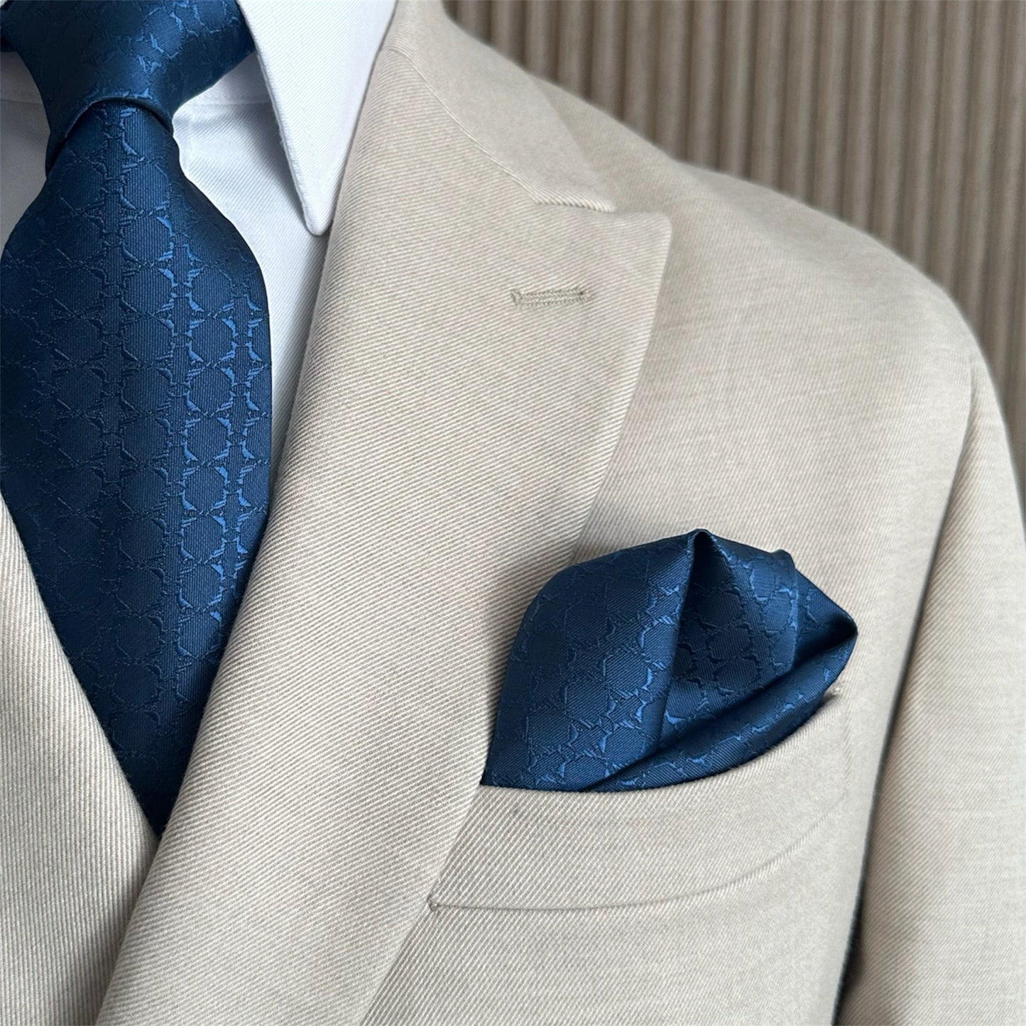 Royal Blue Textured Pocket Square