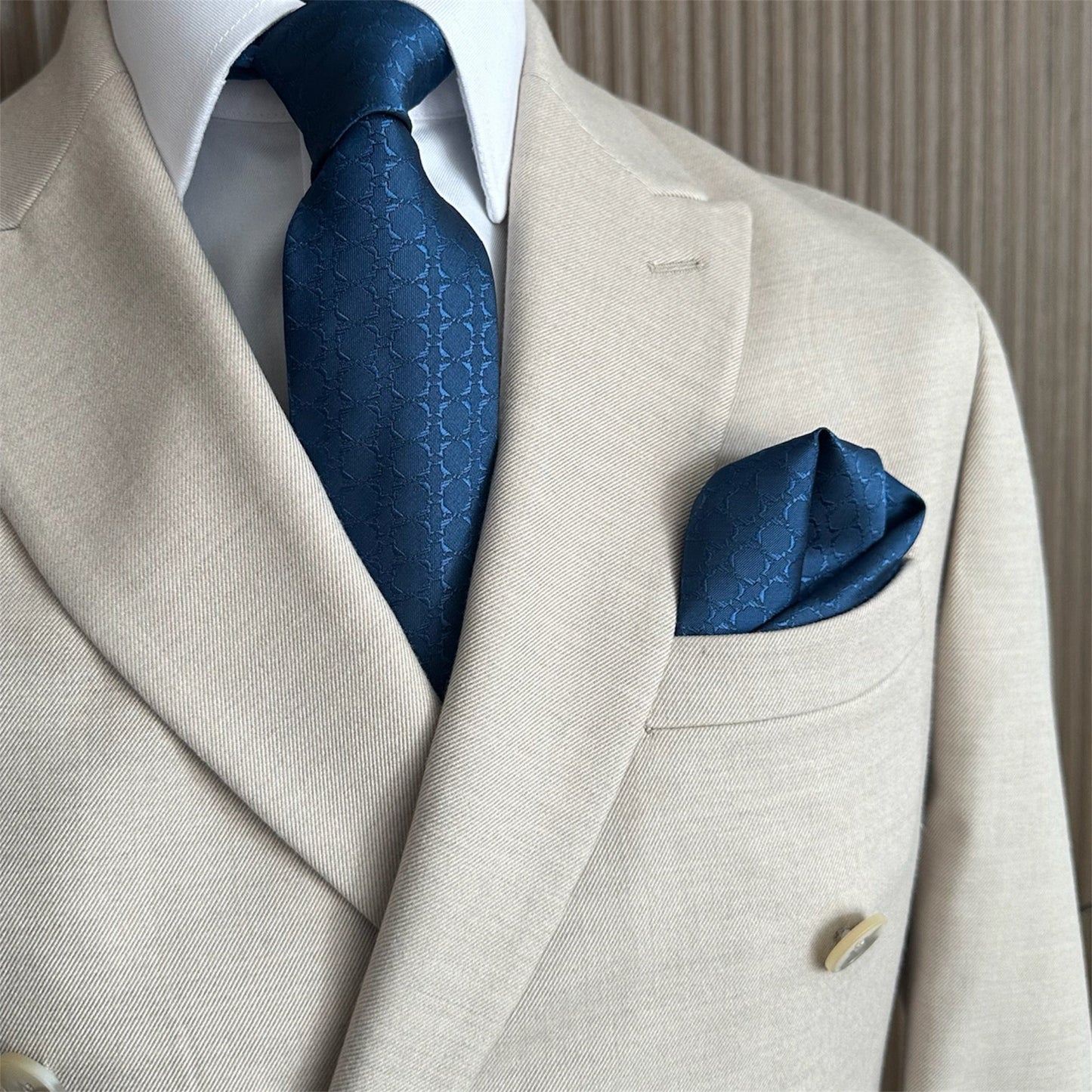 Royal Blue Textured Pocket Square