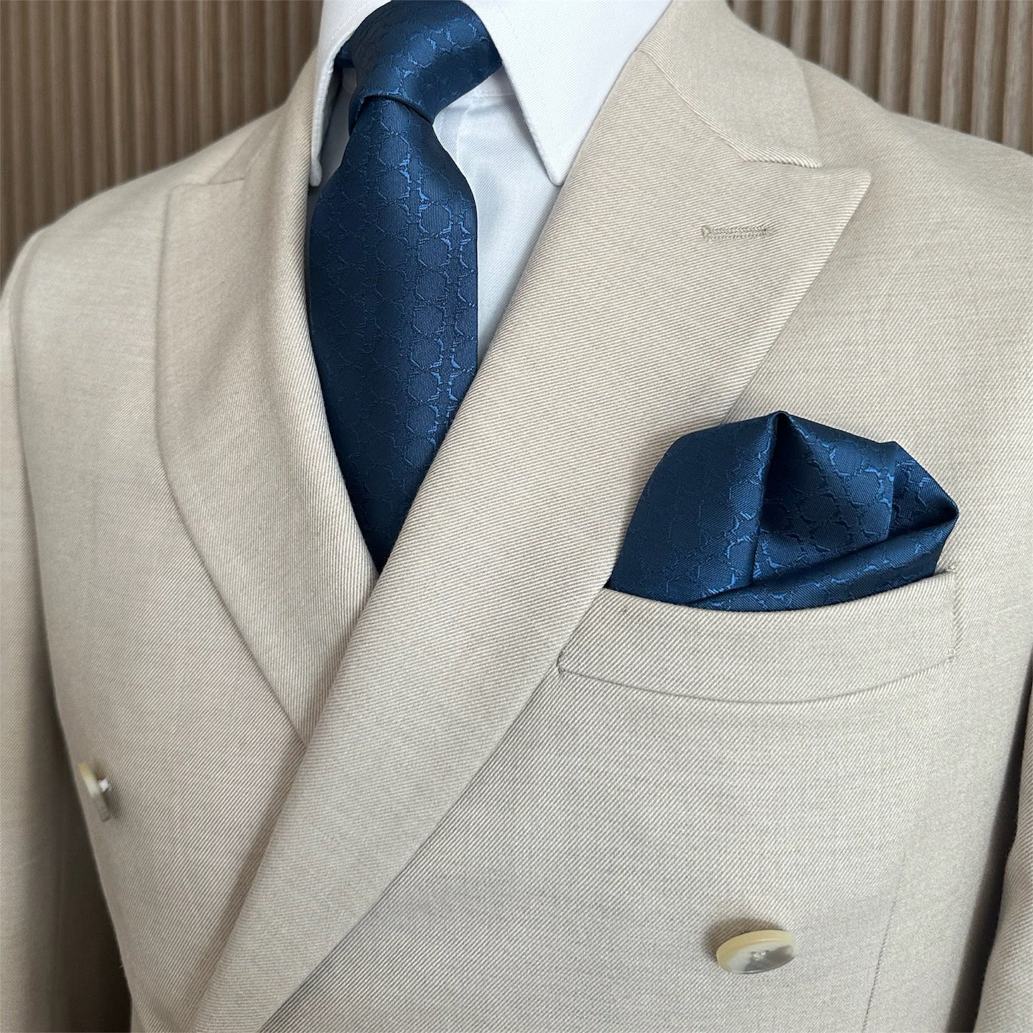 Royal Blue Textured Pocket Square
