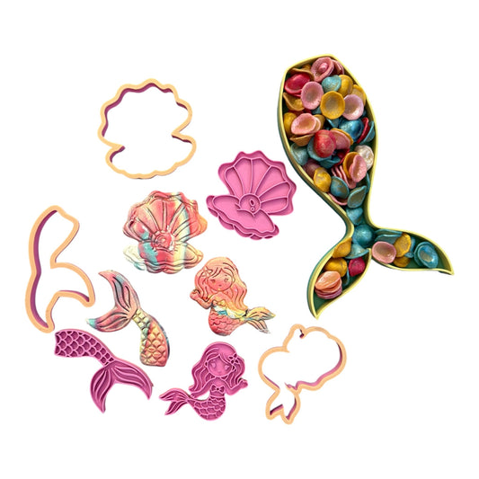 Mermaid cutters , tray and sensory base