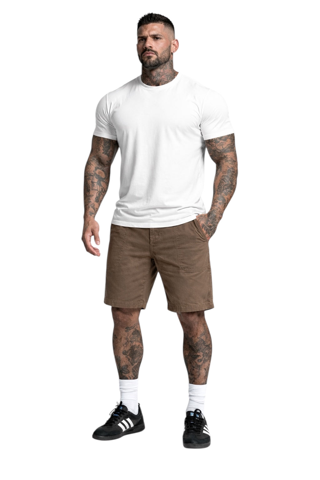 NVYSKN Mens Cotton Canvas Utility Shorts