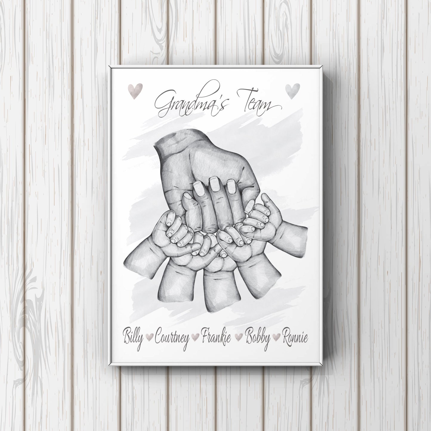 Personalised Gifts for her - "Fist Bump, Mummy's Team" Print
