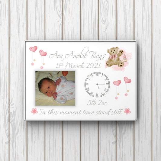 Personalised Nursery prints - Newborn baby girl gift