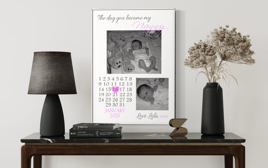 Personalised Nanny Mother’s Day Photo Print Gift