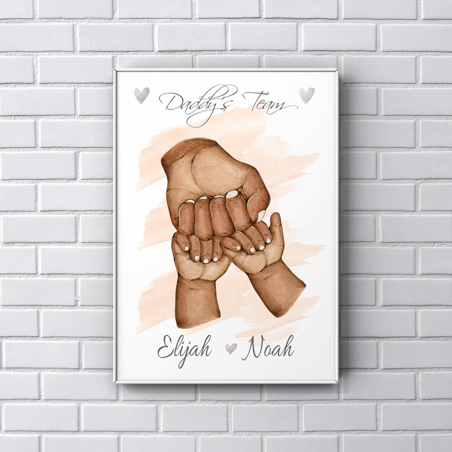 Father's Day Personalised Gifts - Daddy’s team fist bump print