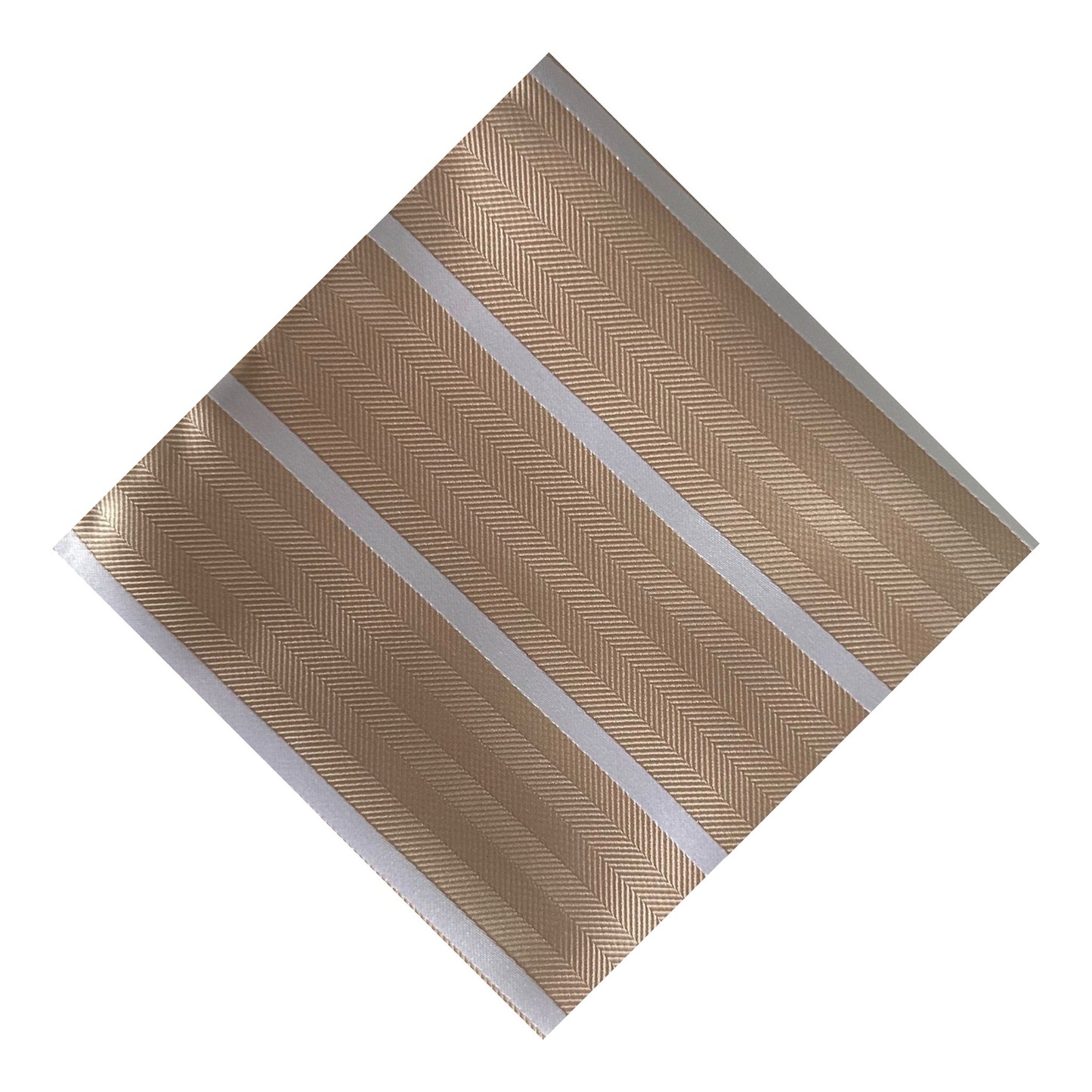 Cappuccino Stripe Pocket Square - Hawksmoor Edit